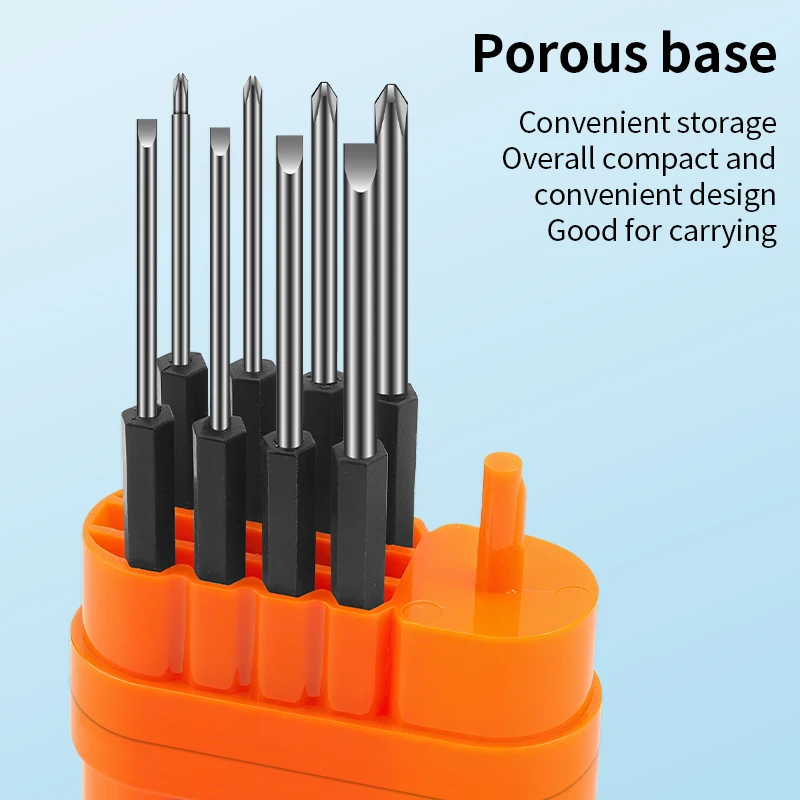 LUXIANZI Juego de destornilladores magnéticos de precisión para teléfono, herramienta manual de reparación electrónica para el hogar, destornillador con puntas ranuradas/Phillips - imagen 4