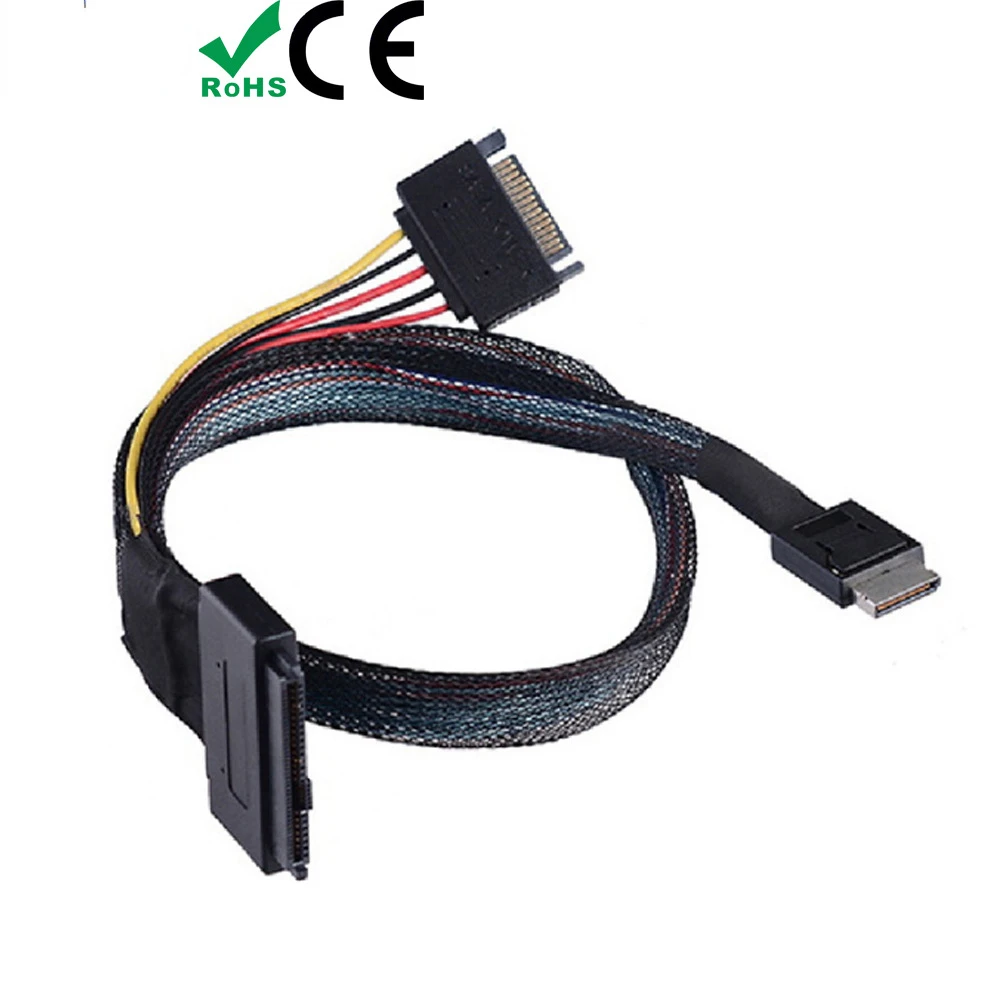 Oculink-Línea de servidor PCIE SFF 8611 4I a U.2 SAS SFF 8639 + 15P SATA - imagen 5