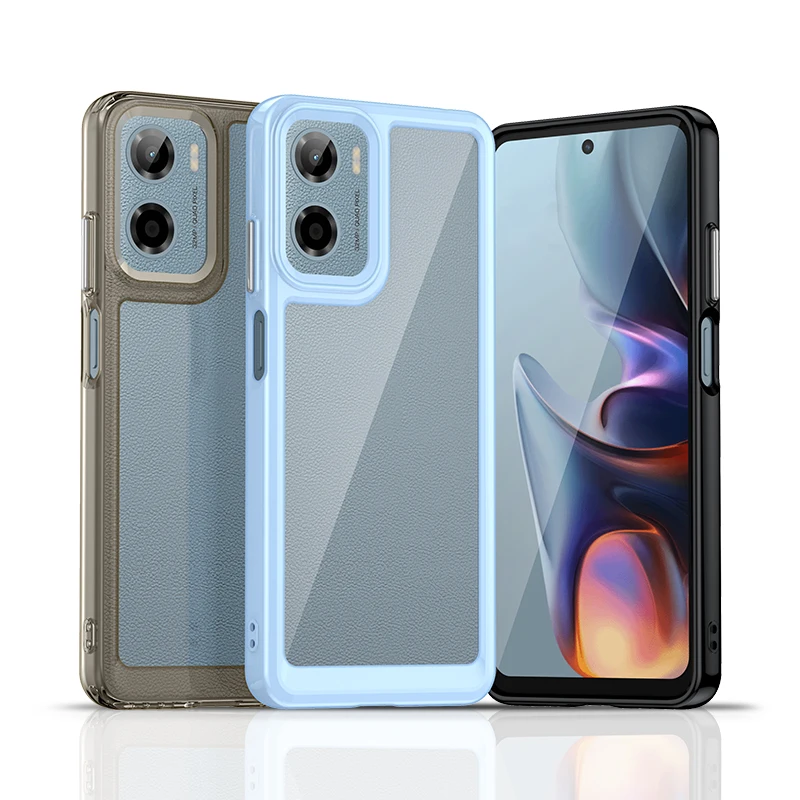 Para Motorola Moto G05 Funda transparente Moto G05 Funda Coque Funda dura translúcida borde suave a prueba de golpes parachoques trasero de teléfono para Moto G05