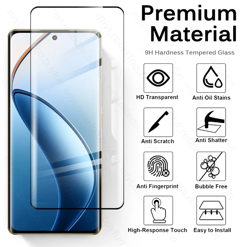 Protector de pantalla de vidrio templado para Realmi Realme12pro, 9H Premium, para Realme 12 Pro Plus Pro + 5G, 2 unidades - imagen 2