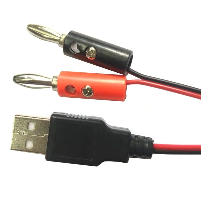 Cable de carga USB macho/hembra A conector Banana, Cable conductor de conexión de 4MM, 1 piezas - imagen 2