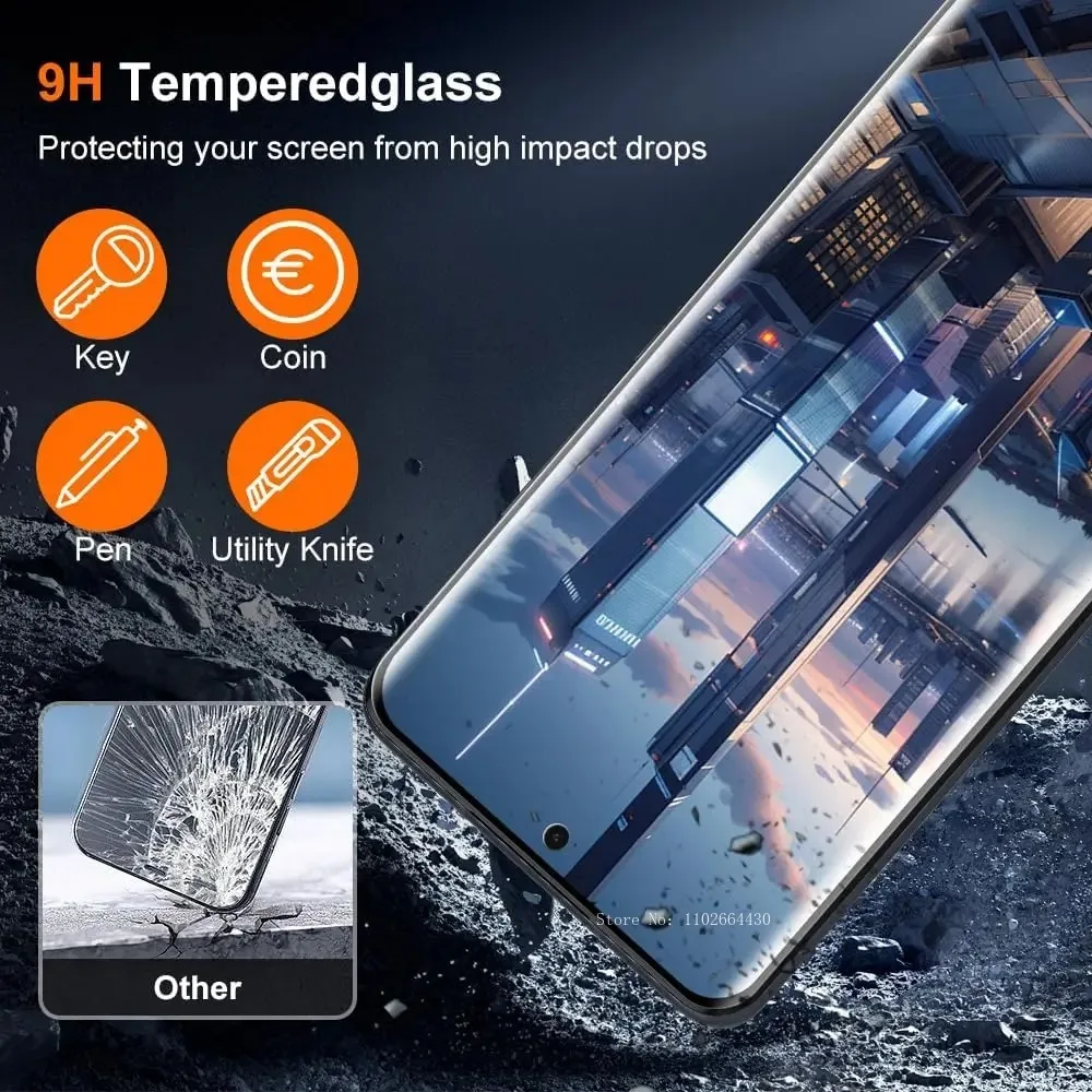 Protector de pantalla de vidrio templado para Vivo X100 Pro, película protectora de cámara, 9H, curvado completo, 6 en 1 - imagen 5