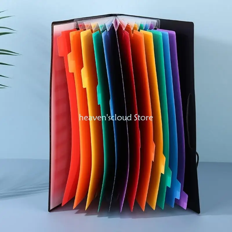 Y88B 2PCS/SET Carpeta archivos en expansión Documentos documentos forma órgano 12 bolsillos Caso para - imagen 5