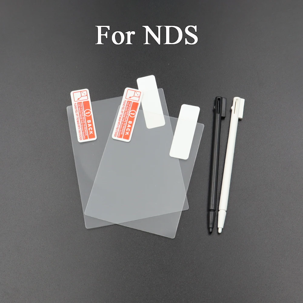 Para NDS NDSL NDSi XL para 2DS nuevo 3DS XL película protectora de pantalla LCD parte superior inferior Protector transparente cubierta de piel y lápiz táctil - imagen 4
