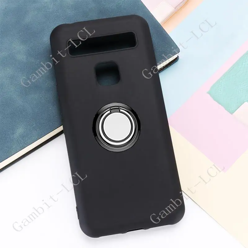 Para TCL 10L 10 Lite 6,53 "T770H, T770B, 4187U soporte de anillo trasero funda de teléfono silicona suave TPU Original a prueba de golpes