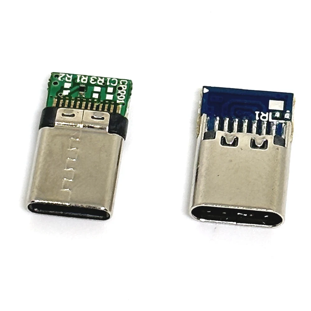 Conectores USB 3,1 tipo c macho/hembra, Conector de cola de 24 Pines, enchufe macho usb, terminales eléctricos de soldadura, cable de datos DIY, compatible con placa PCB - imagen 4