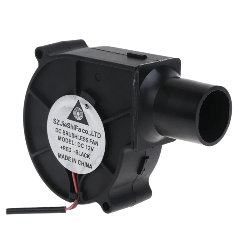 7cm 7530 12V Small Blower with Power Variable Speed Controller for DIY Cooling Outdoor BBQ Fire Blower Fan - imagen 4