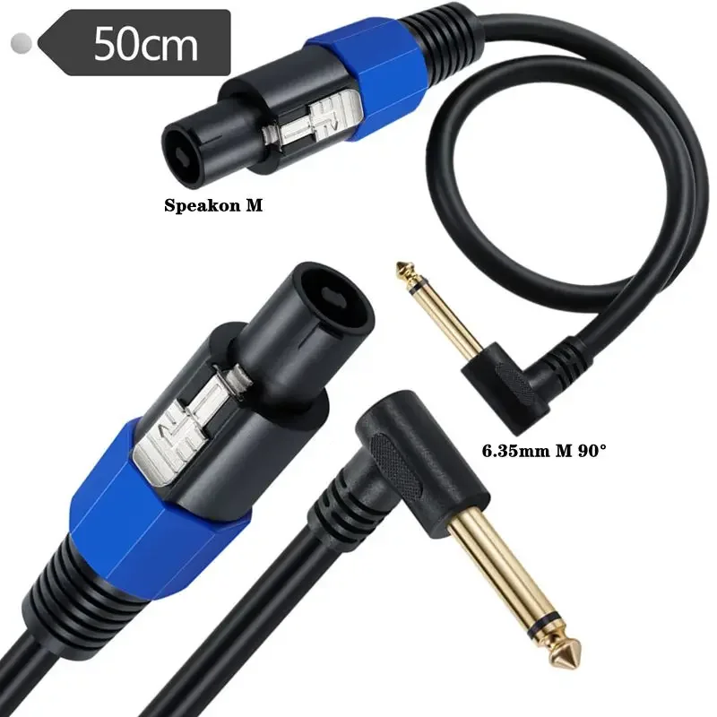 Cable de altavoz Speakon macho hembra a 6,35 mm TS Mono codo de 90 grados OD8.0 mm cobre puro 0,6 m2 - imagen 3