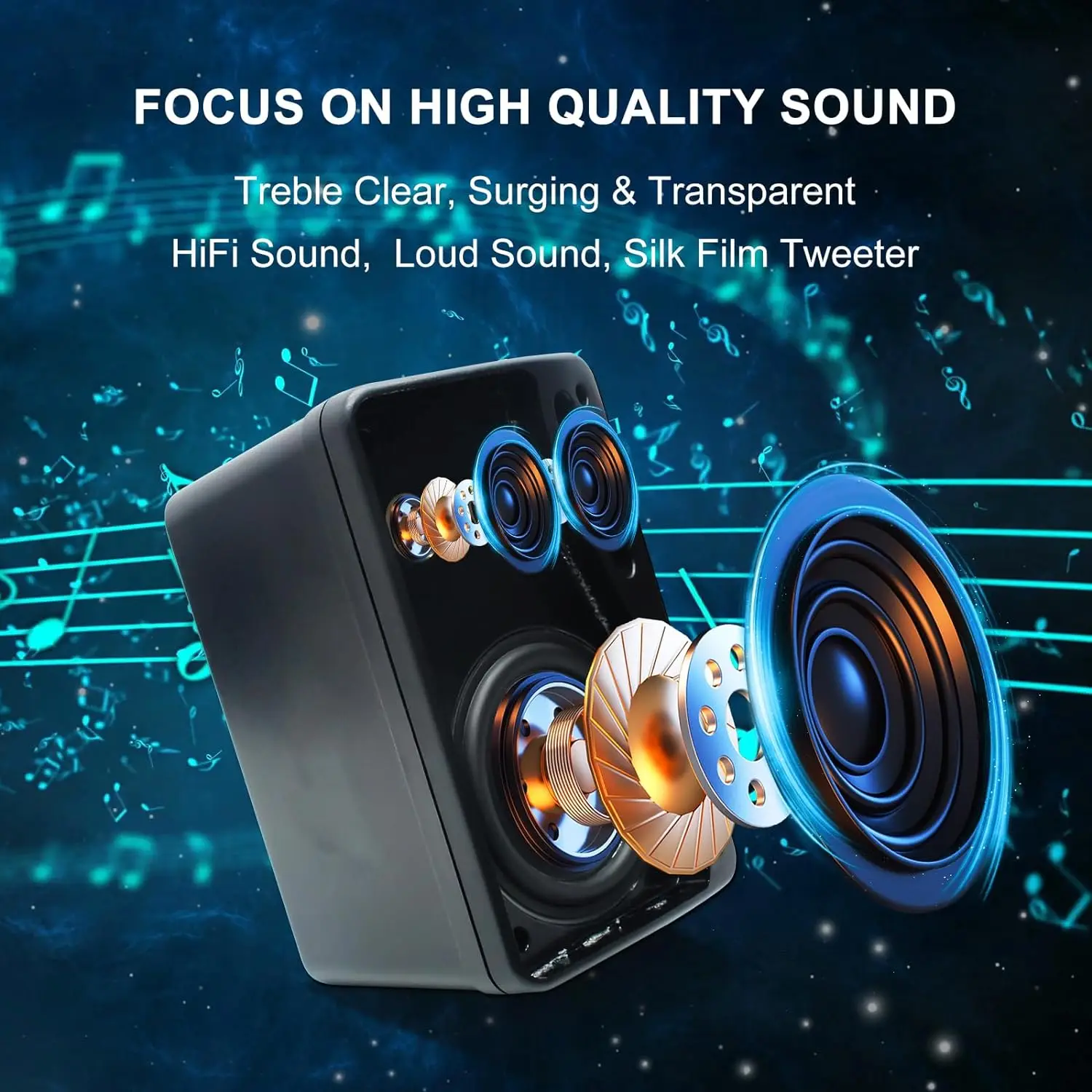 Herdio-altavoz pasivo para exteriores, 3,5 pulgadas, con cable, resistente al agua, 200W, 3 vías, montaje en pared montable Premium, para Patio, barco marino - imagen 3