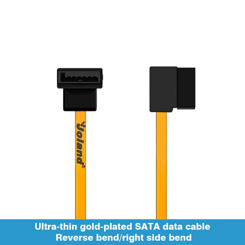 Cable de datos SATA 3,0 chapado en oro ultrafino, codo de doble cabezal de alta velocidad de 30cm, Cable Sata suave izquierdo y derecho de 7 pines para ordenadores - imagen 5
