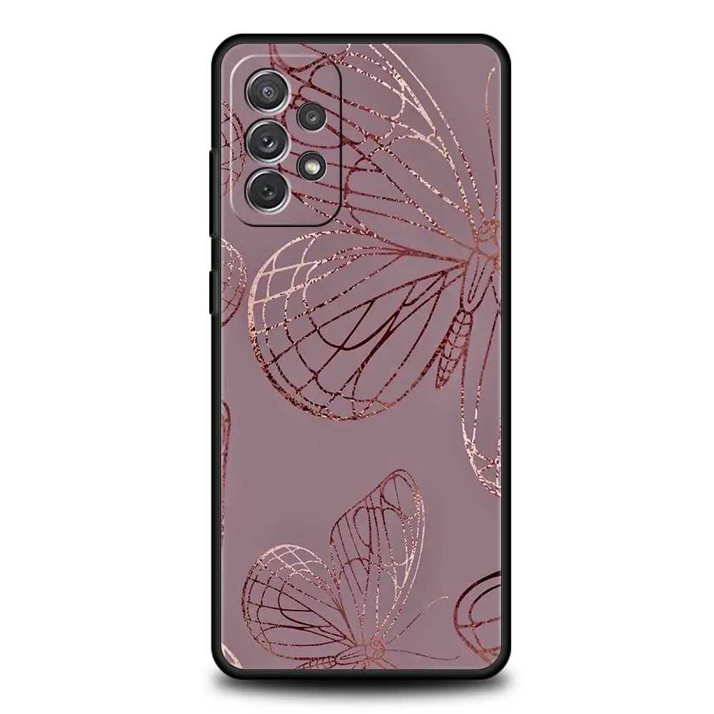 Funda de teléfono de mármol rosa dorado a la moda para Samsung A51 A71 A21S A17 A11 A15 A25 A23 A33 A53 A73 A07 A03S A05S A13 A35 A55 5G - imagen 3