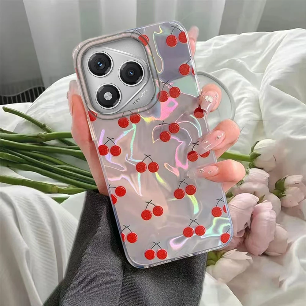 Funda de teléfono para mujer y niña, fruta, cereza roja, para Honor 400, 200, 90 Smart Pro Magic7 6 5 70 Lite X9a X9c X8b X8a X8c X7c X7B X6c - imagen 3