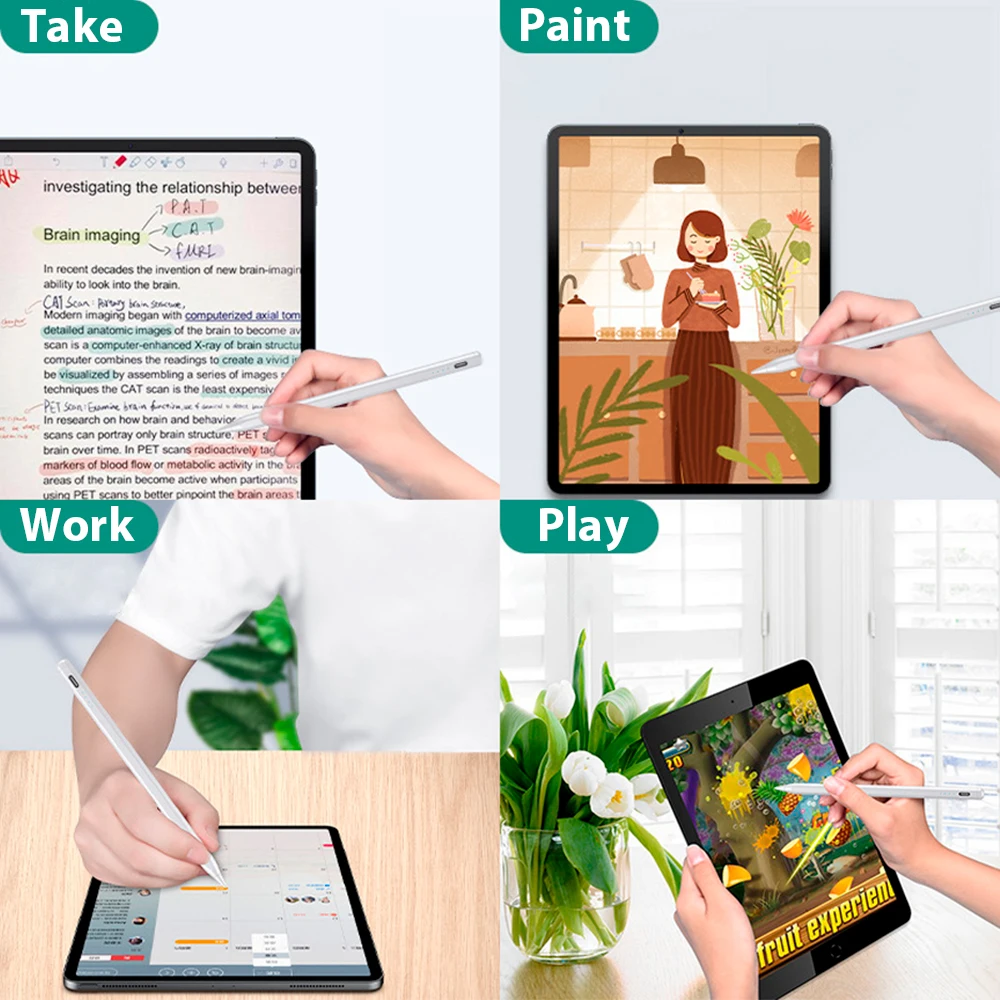 Para IPad lápiz para 2018-2022 IPad y IPad Pro Tablet Stylus con adsorción magnética Apple Pencil LED indicador de potencia Stylus - imagen 4