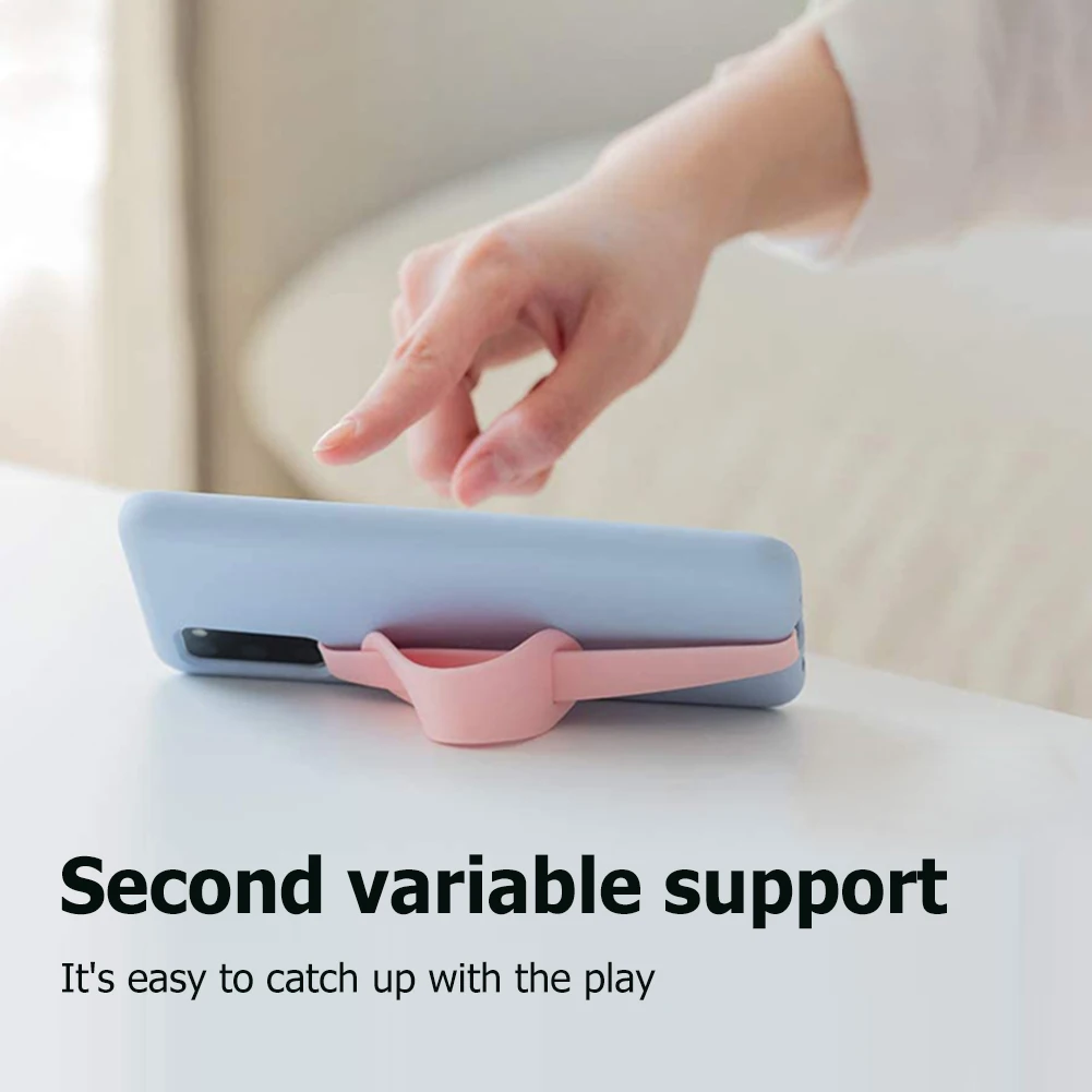 Correa de silicona para funda de teléfono móvil con Clip, soporte de bucle para funda de iPhone y Samsung, pulsera elástica para teléfono - imagen 4