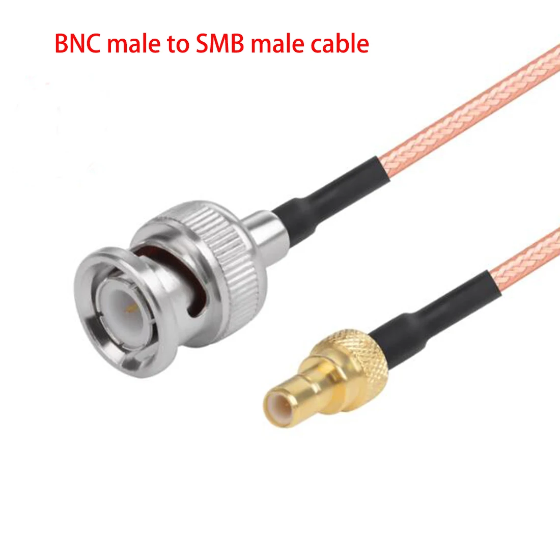 1 unidad BNC macho hembra a conector SMB adaptador de Cable coaxial RF de ángulo recto RG316 15cm nuevo - imagen 2