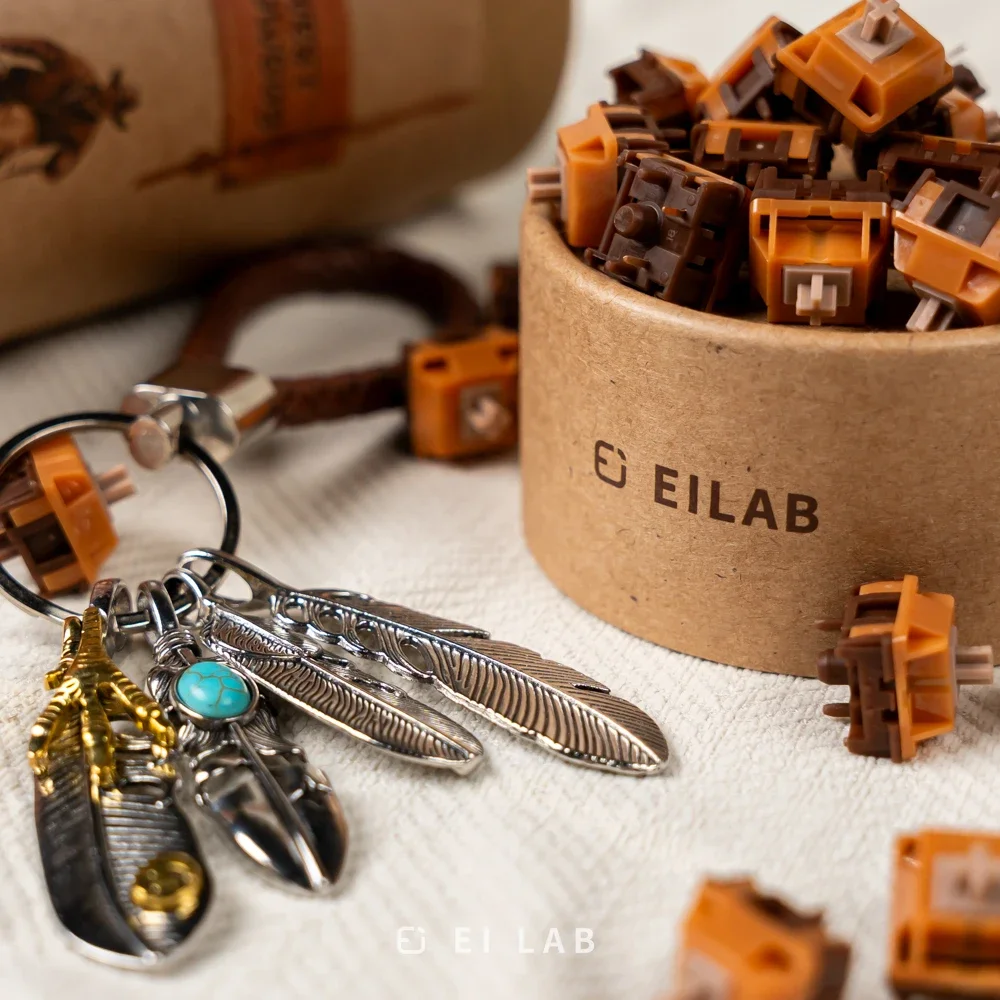 EILAB x HMX-interruptores vaqueros, teclado mecánico personalizado, interruptores lineales, lubricados en fábrica, fondo avanzado, fuerza de actuación de 42g - imagen 2