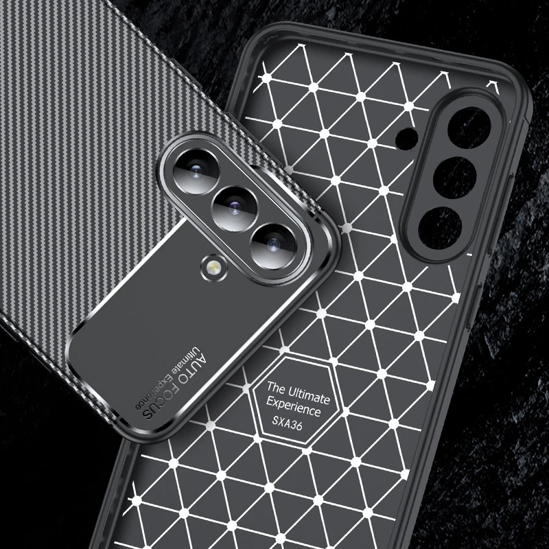 Para Samsung A36 funda Samsung Galaxy A36 Capas a prueba de golpes de fibra de carbono teléfono parachoques armadura trasera TPU Fundas Samsung A36 A 36 - imagen 2
