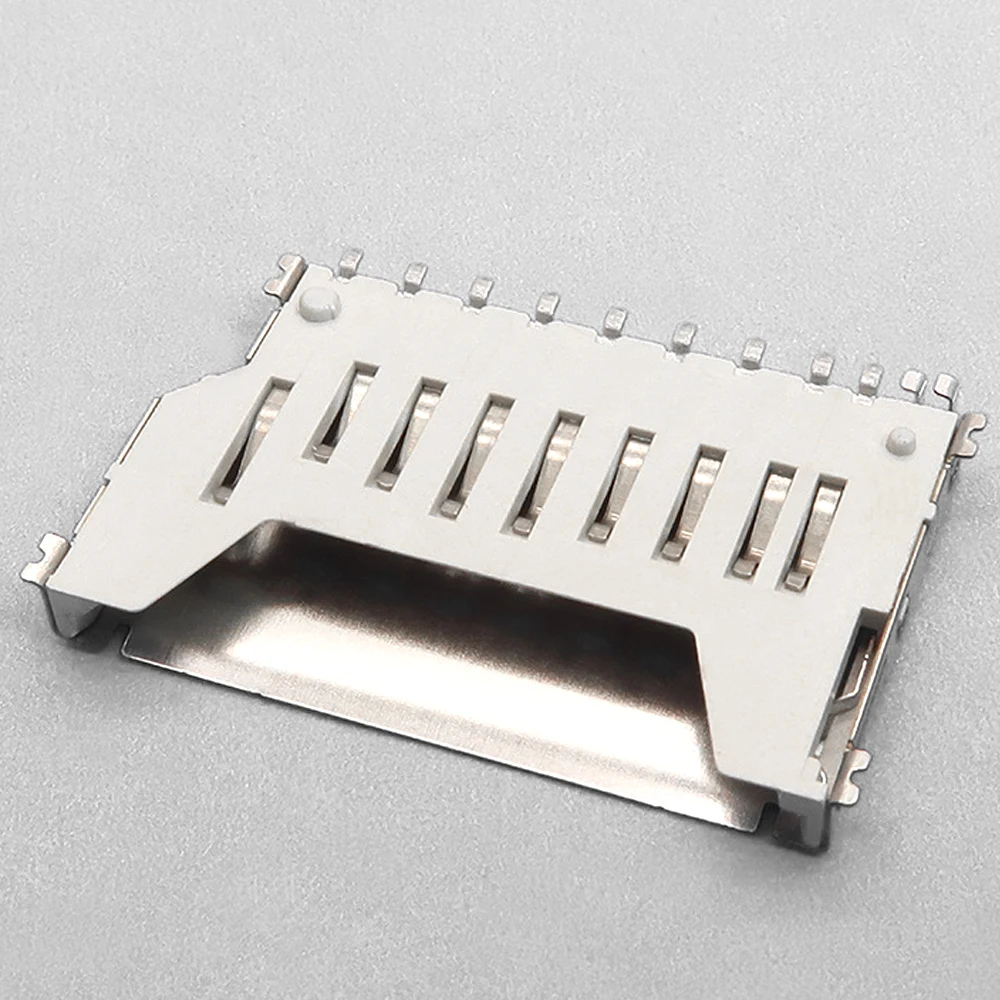 Soporte para tarjeta de memoria SD, 10 piezas, parche para tarjeta corta SD, no autoelástico, SMD, resistente a altas temperaturas, carcasa de cobre - imagen 4