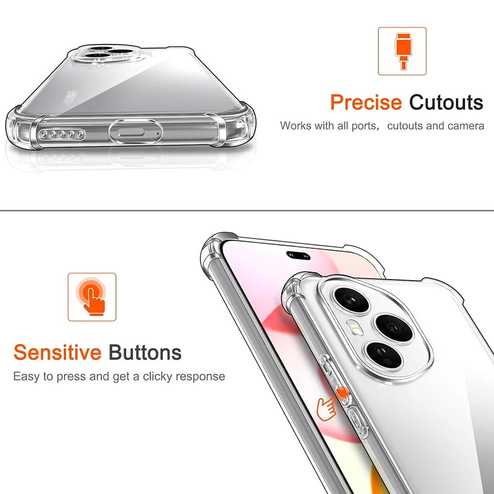 Funda ultrafina suave de silicona a prueba de golpes para Huawei Honor 400 200 90 70 50 Lite Pro 5g funda transparente de Tpu carcasa delgada transparente - imagen 4