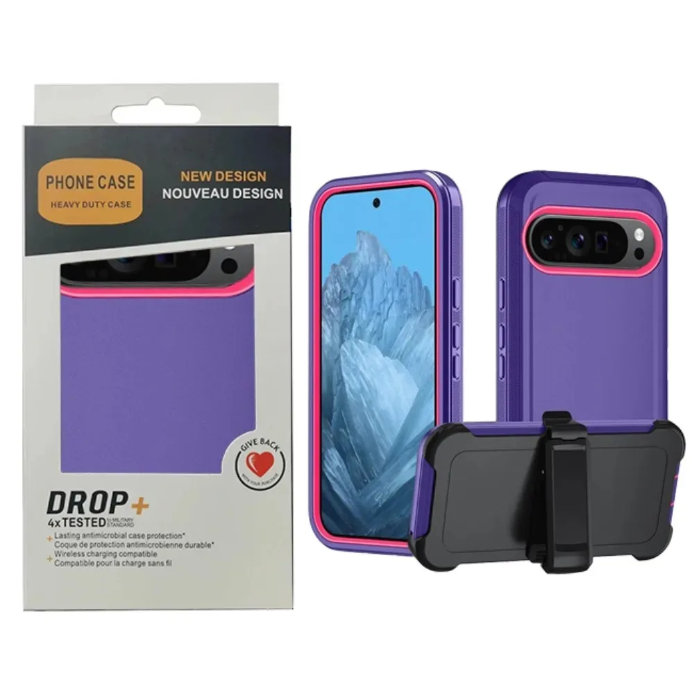 Funda de teléfono con caja resistente Ott Armor para Google Pixel 10 9 Pro XL 8Pro 9A 8A, funda protectora anticaída resistente con Clip - imagen 2