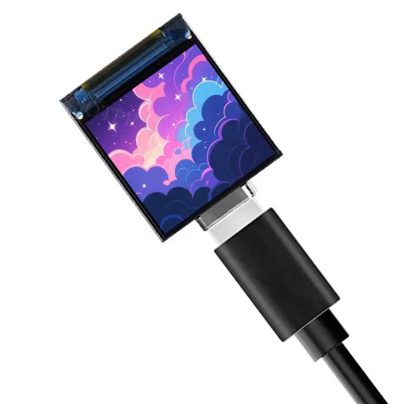 RP2350 Placa de desarrollo de pantalla LCD de 0,85 pulgadas 128 × 128 QMI8658 Sensor giroscopio RGB LED RP2350A doble núcleo y doble arquitectura - imagen 5