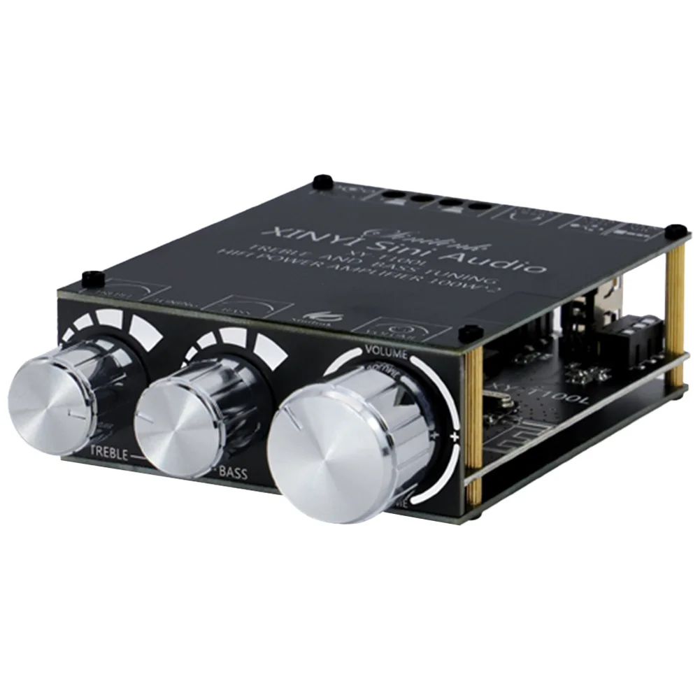 Placa amplificadora de Audio de potencia BT 5,0 TPA3116D2, placa amplificadora de 2x100W, altavoz, amplificador de Audio estéreo, ajuste de agudos y bajos - imagen 4