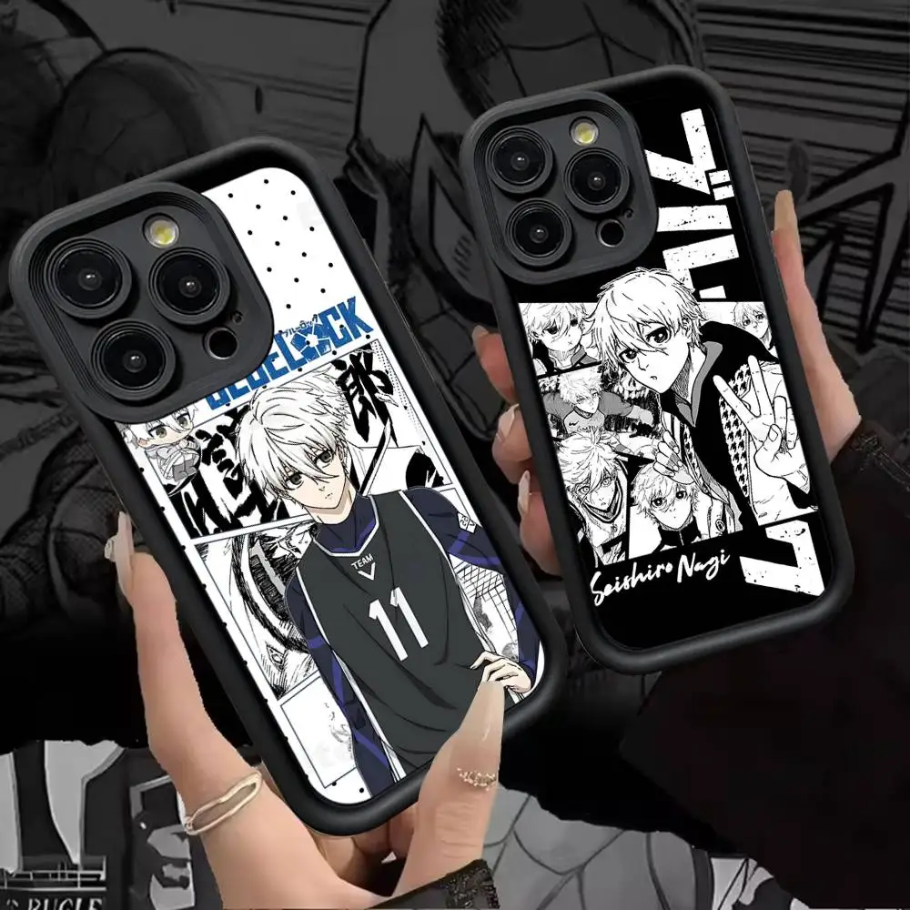 Cool B-Blue L-Lock funda de teléfono de silicona para iPhone 17 Air 17 16 15 14 13 Plus Pro Max cubierta suave a prueba de golpes - imagen 5