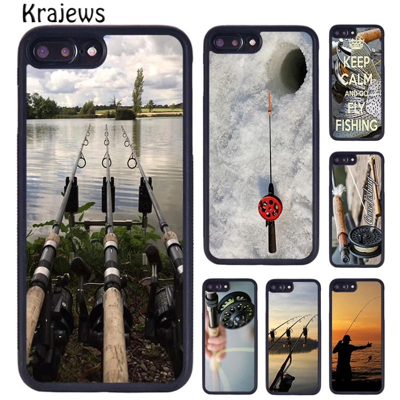 Krajews-funda de teléfono deportiva con pintura de trucha, pez, pesca, deporte, para iPhone 17 Air 16 15 14 Plus 11 12 13 Pro Max