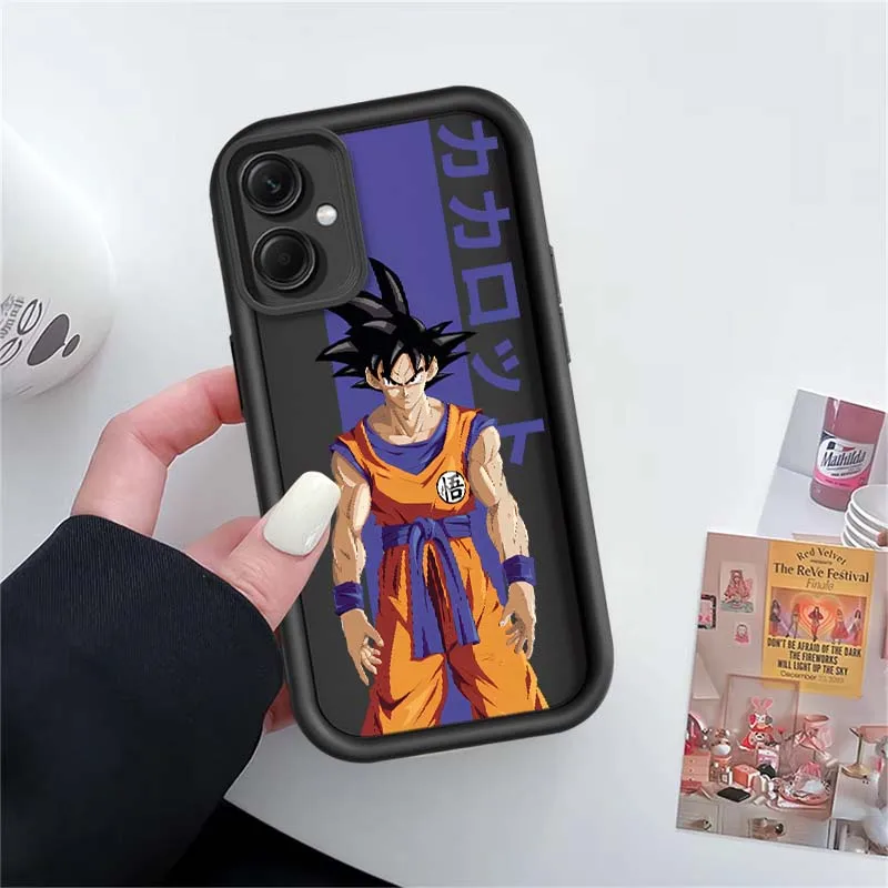 D-Dragon Ball Goku cubierta artística para Redmi Note 14 13 12 11 13R 12R 12T 11T Pro Plus caja de teléfono con escalera ocular - imagen 3