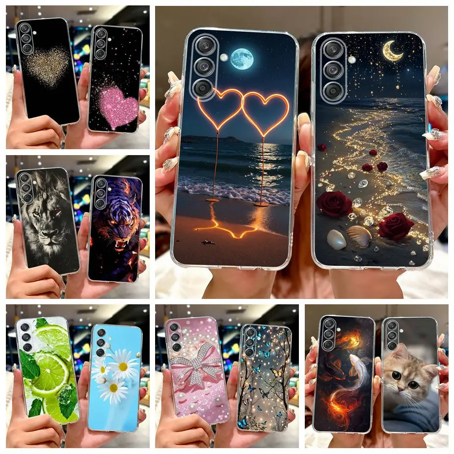 Para Samsung Galaxy M55 5G funda SM-M556B funda pintada de lujo funda de silicona suave para Samsung M55 M 15 Galaxy M15 5G Fundas parachoques