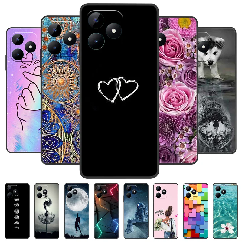 Funda de silicona a prueba de golpes para Realme, carcasa suave con estampado 3D para teléfono Realme C51, C 51