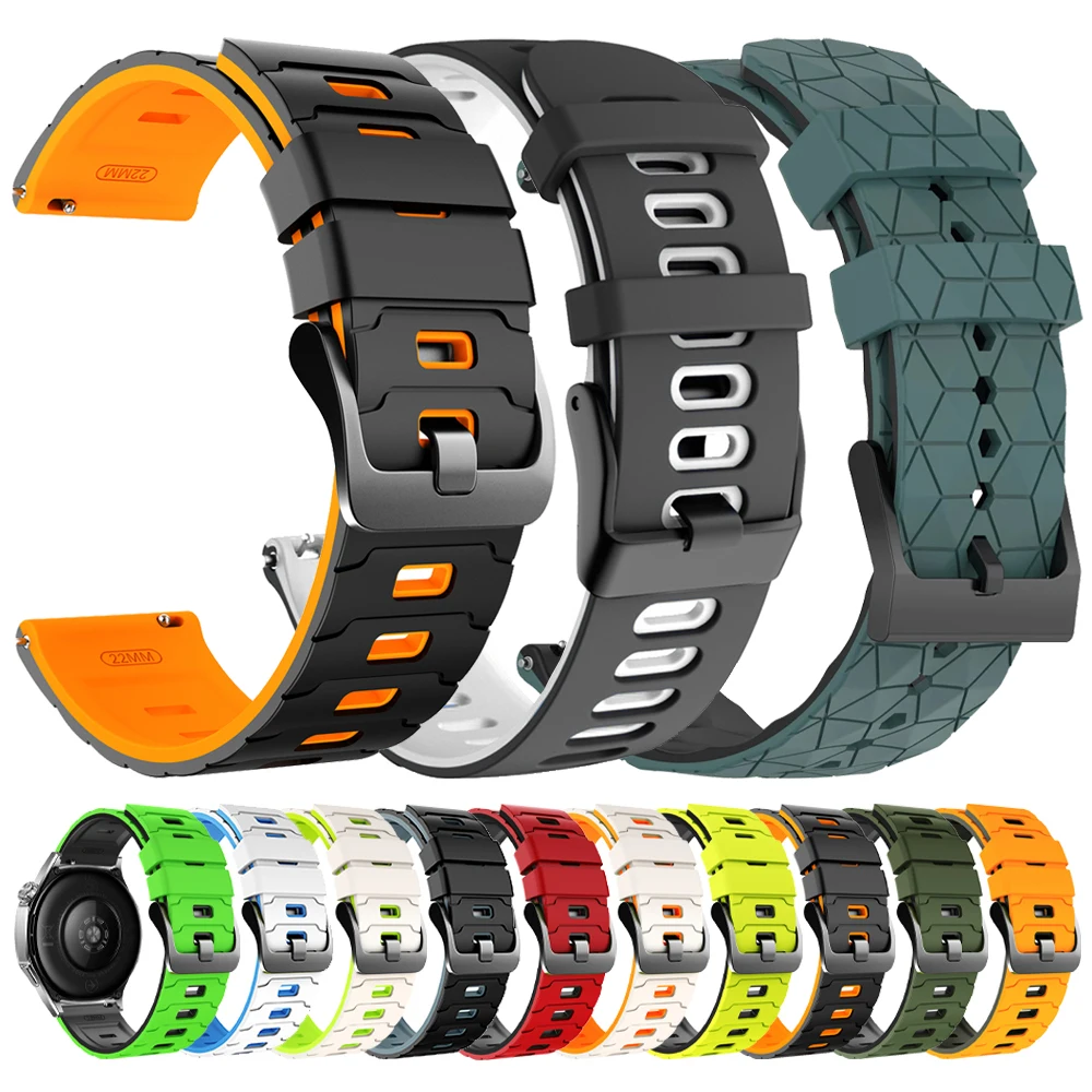 Correa de silicona para Garmin Venu 3 2 Forerunner 265 255 Music Vivoactive 4, correa de reloj Huawei GT 6/5/4 de 46mm, pulsera deportiva de 22mm
