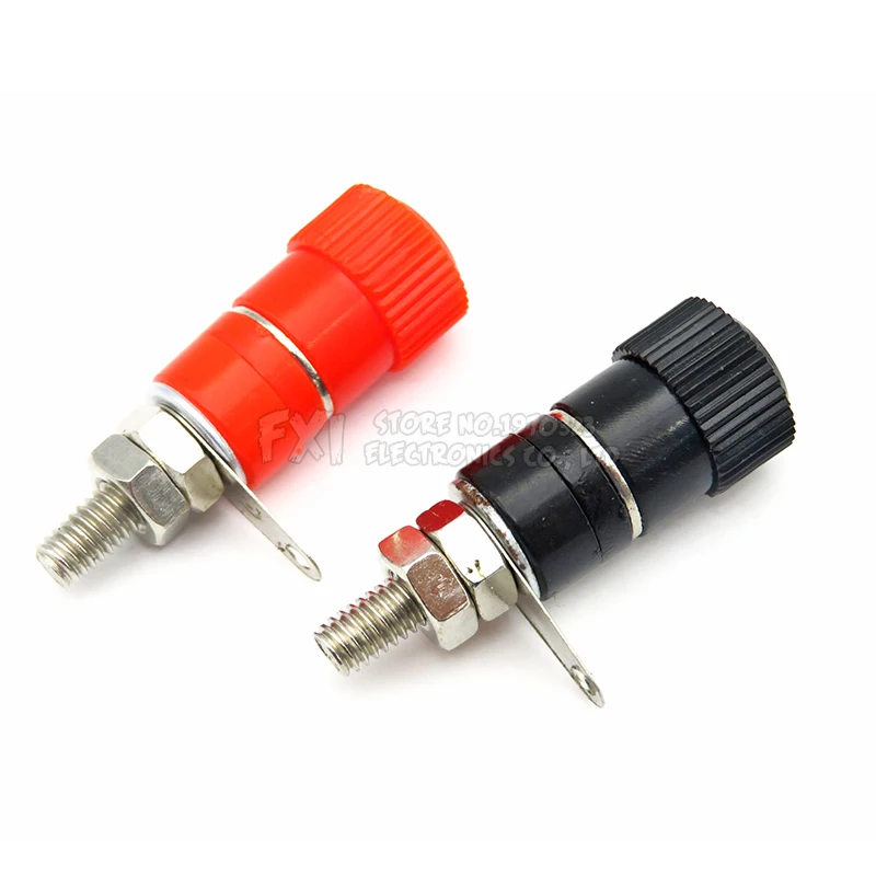5 uds bloques de terminales JS-910B 4MM negro rojo FDKJGECF conector de Terminal vinculante poste conector Banana amplificador Jack montaje - imagen 5