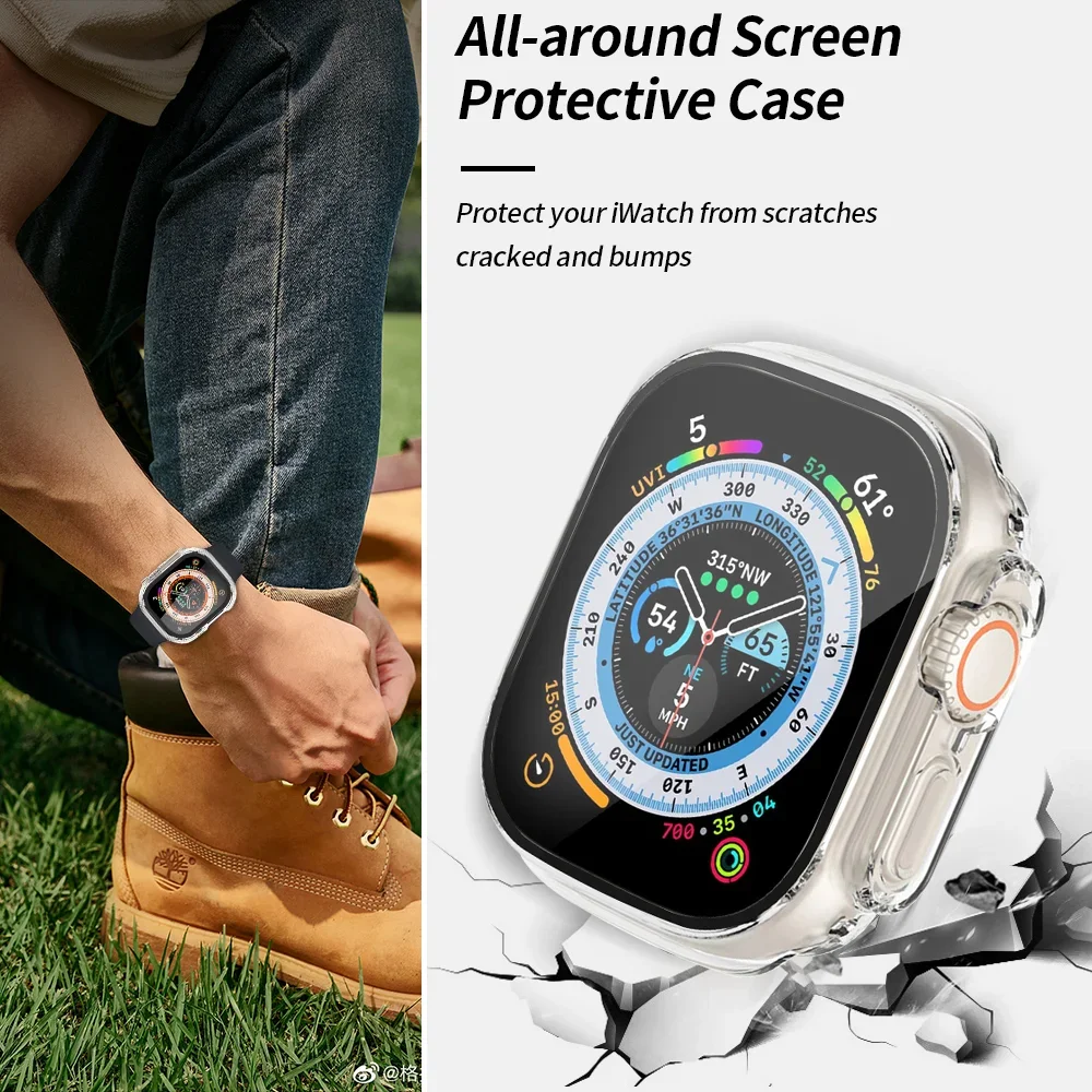 Funda completa de TPU para Apple Watch Ultra 2, 49mm, 42mm, 44mm, 40mm, 38mm, Protector de pantalla para iWatch series 8, 7, 6, 5, 4 SE, 45mm, 41mm - imagen 4
