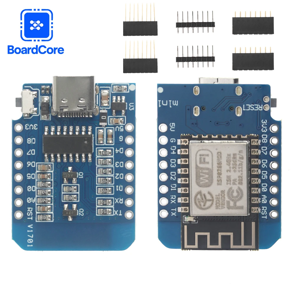 Placa de desarrollo D1 Mini NodeMcu TYPE-C/MICRO USB WiFi NodeMcu Lua WIFI basada en el módulo ESP8266 ESP-12F para Arduino