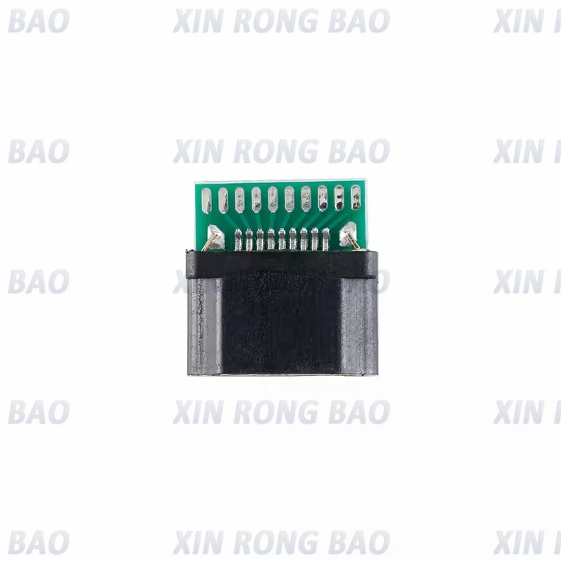 5 unids/lote 19PIN 19P HD conector hembra Jack/enchufe con placa PCB tipo soldadura con carcasa de plástico - imagen 4