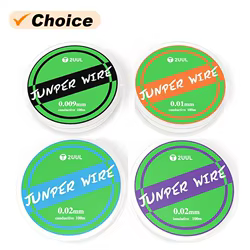 2UUL 0.01 0.02 0.009mm 100m Ultrafine Jumper Wire Insulative/Conductive Phone Fingerprint Dedicated Silver Flying Line