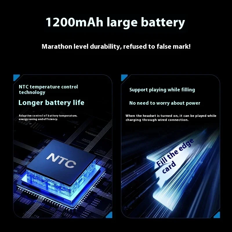 ATK M1 auriculares de juego de tres modos reducción de ruido auriculares inalámbricos para deportes electrónicos batería de larga duración Virtual 7,1 envolvente para jugadores de PC - imagen 3