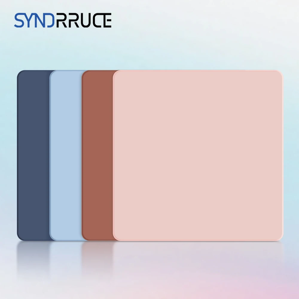 Alfombrilla de ratón de cuero PU de Color sólido resistente al agua, alfombrilla de ratón antideslizante para juegos, suministros escolares, accesorios de oficina, juego de escritorio 21*25cm