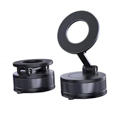 Soporte magnético para coche con succión al vacío de metal plegable y giratorio, adecuado para cocina, baño, gimnasio, Compatible con todos los teléfonos móviles