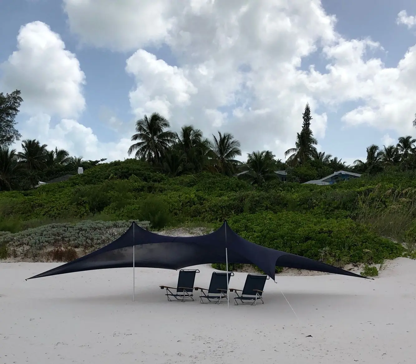 Tienda de campaña con protección UV50 para 3-4 personas, tienda parasol/abrigo solar de playa con poste de aluminio ligero - imagen 3
