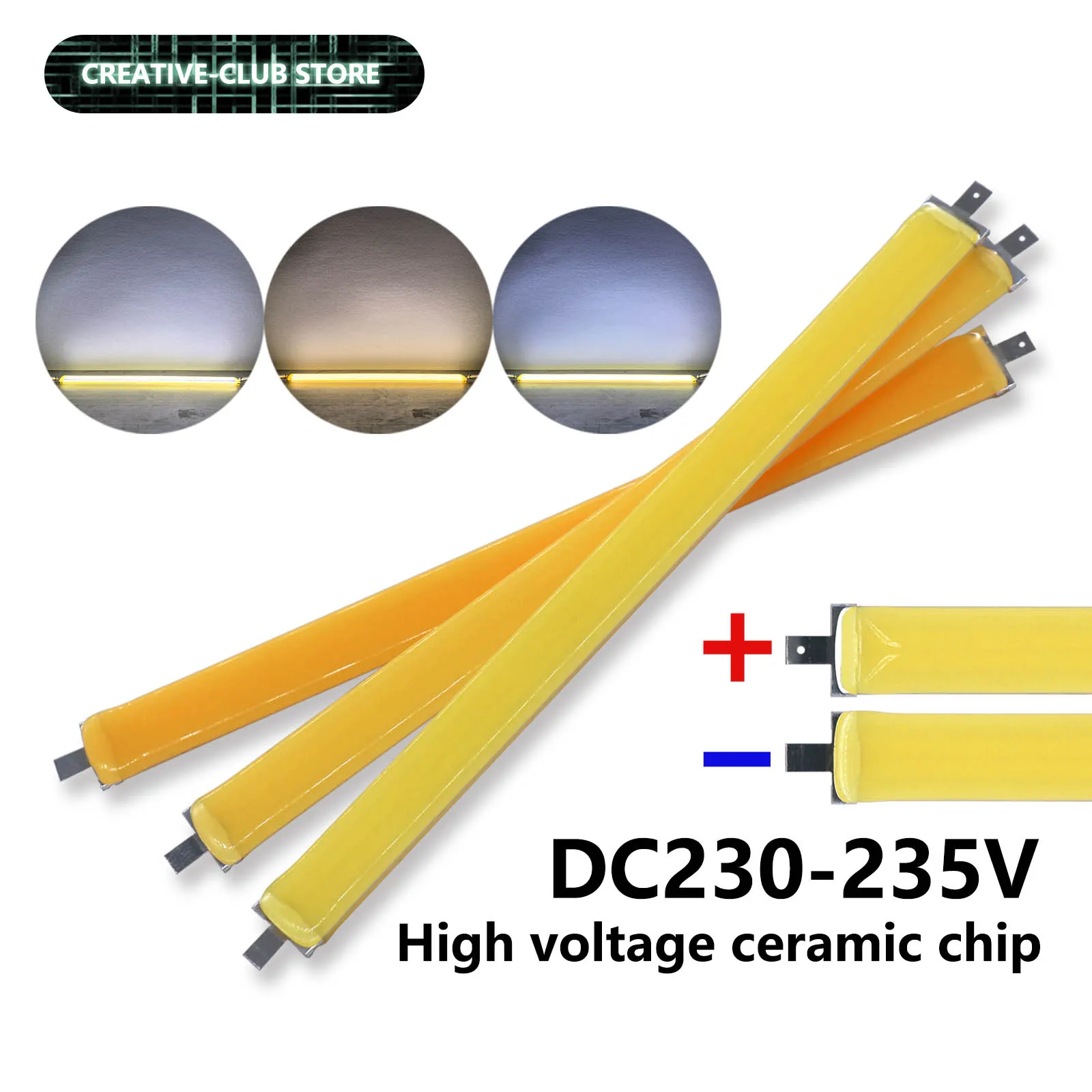Fuente de luz LED DC230-235V 6-7W lámpara COB de cerámica blanco neutro luces blancas cálidas DIY para módulo de Chip LED bombilla tira tubos de luz