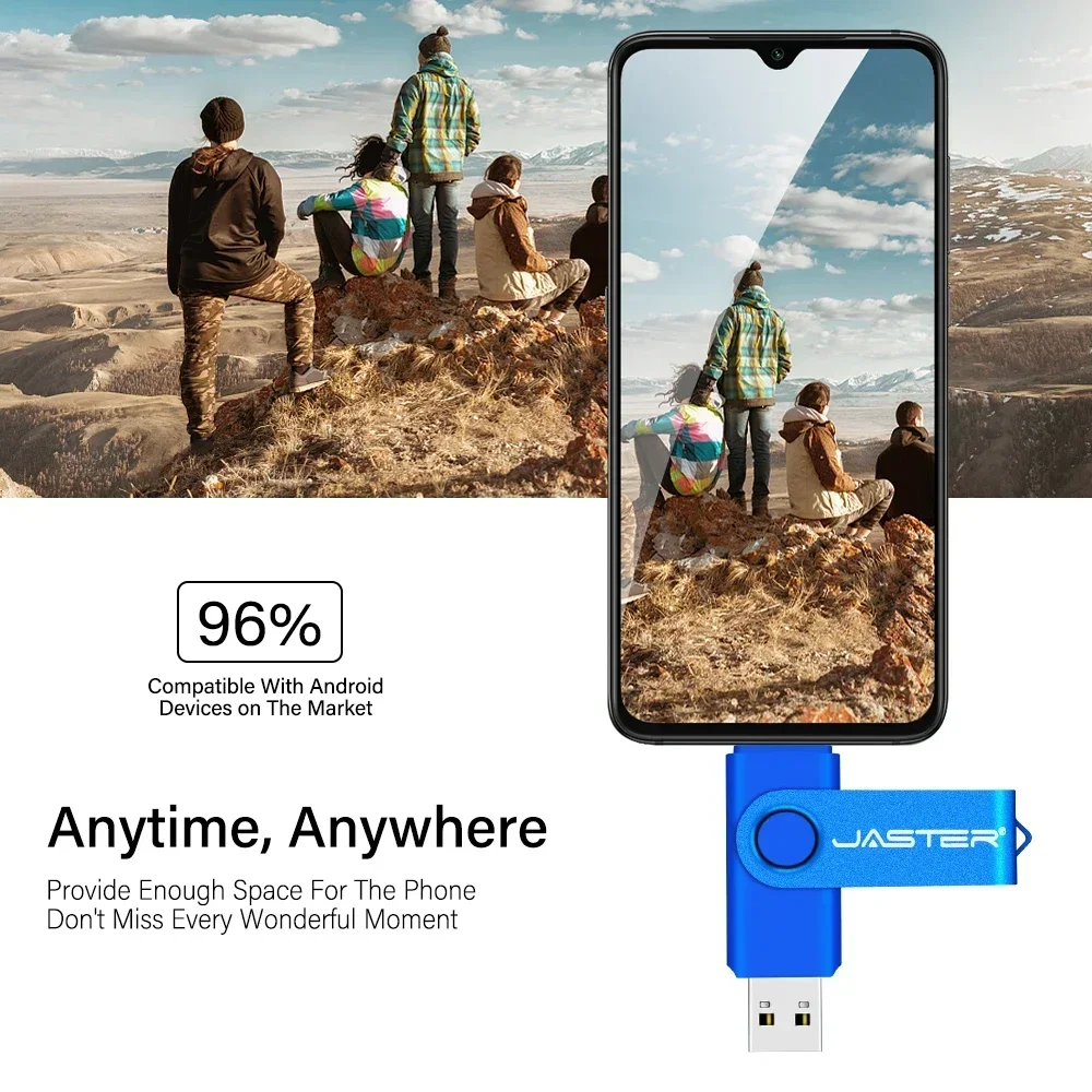 Unidad Flash USB TYPE-C, 128GB, llavero gratis, unidad de bolígrafo de 64GB, regalo de negocios creativo, memoria roja, capacidad Real, disco U azul 32G - imagen 4