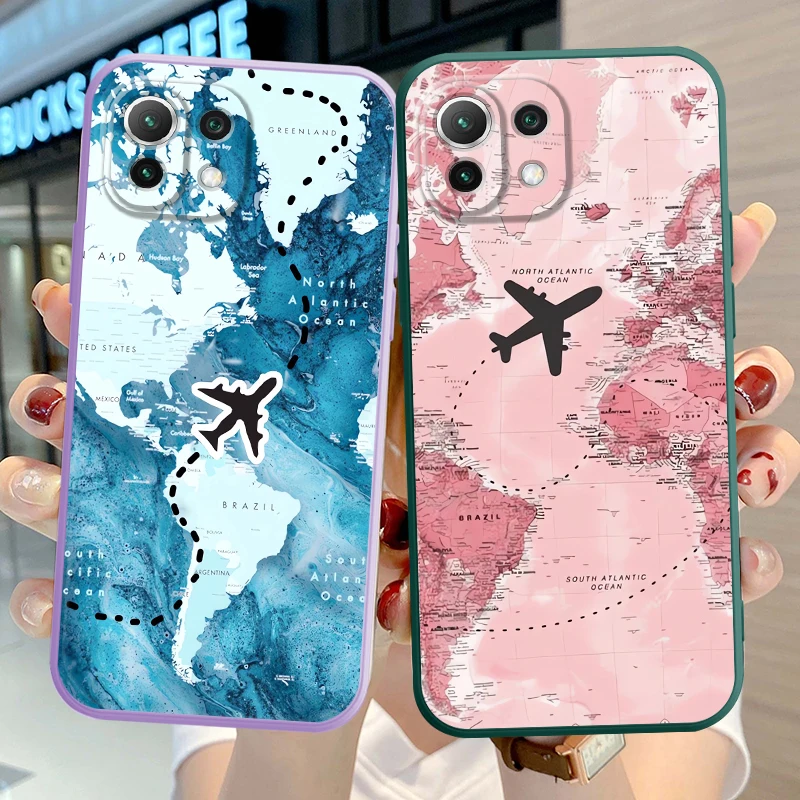 Funda blanda con mapa de avión para Xiaomi Mi 13 11 12 Lite 10T 11T 12T Pro - imagen 4