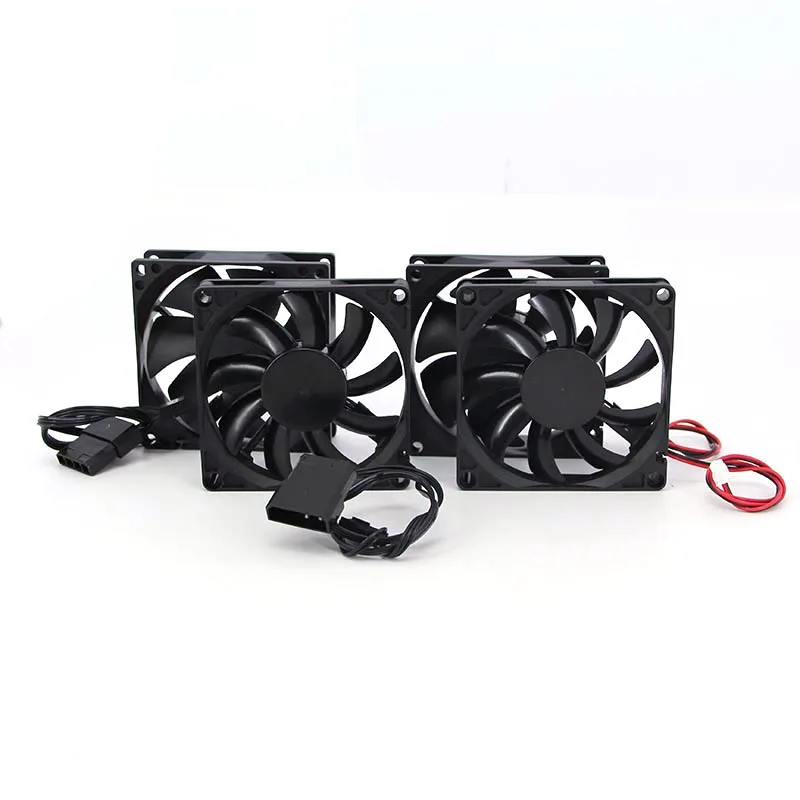 8cm 8015 8025 DC 12v 3pin grande 4pin xh 2,54 2pin ventilador de refrigeración sin escobillas 80mm x 25mm disipador de calor radiador 80*80*15 para caja de PC GPU - imagen 3