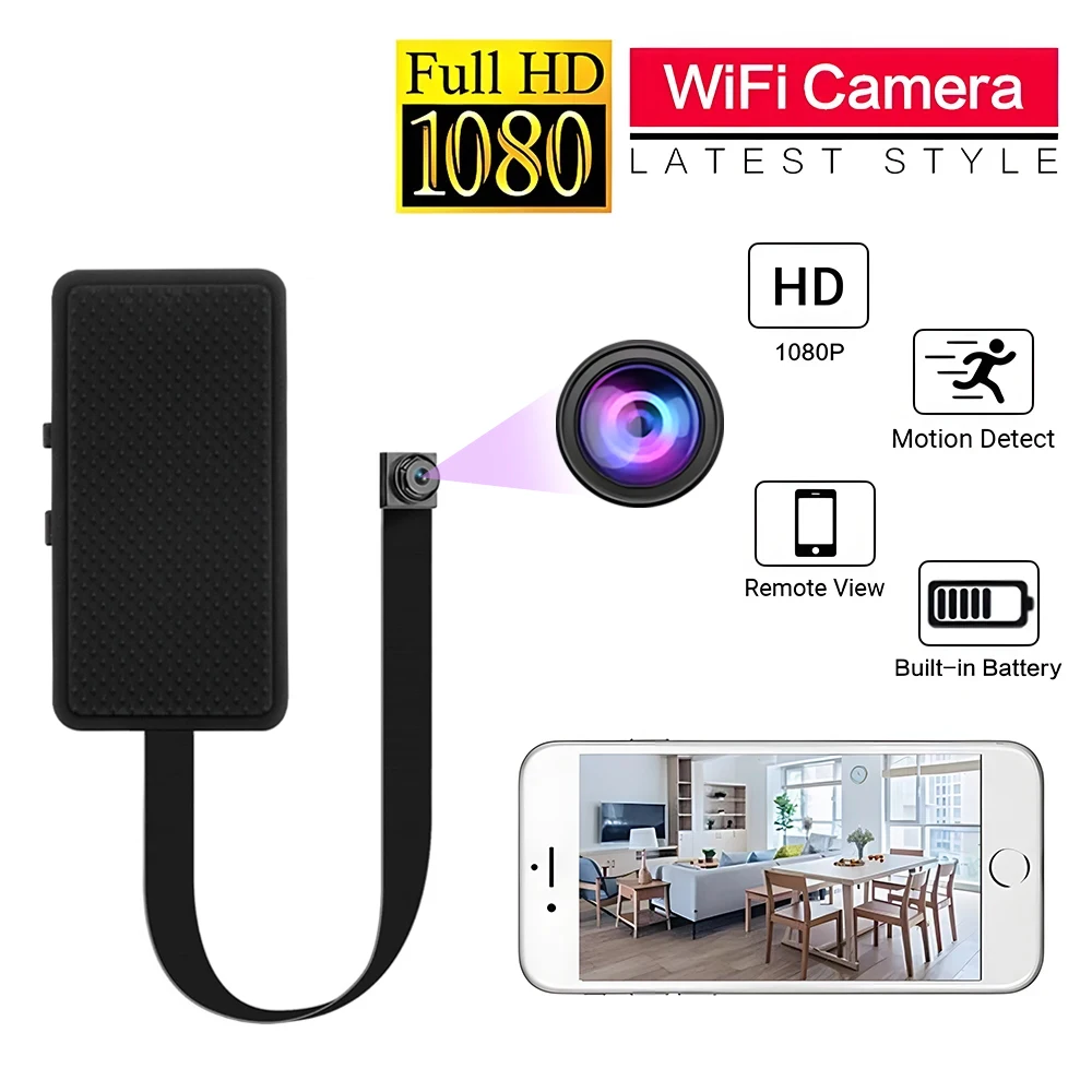 Mini cámara HD 1080P, módulo inalámbrico portátil DIY, visión nocturna, WiFi, detección de movimiento, videocámara, grabación en bucle, vista remota