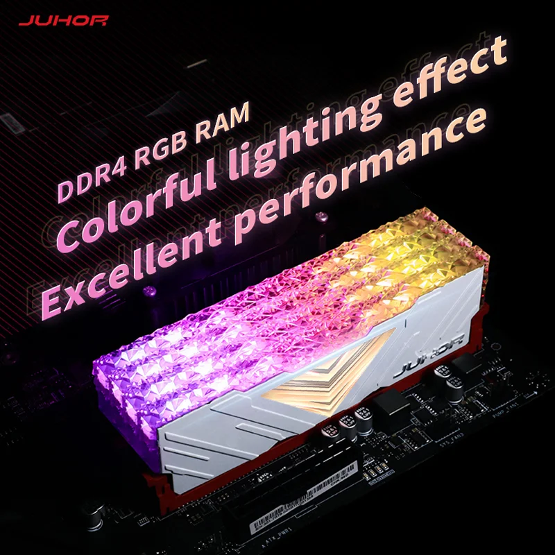 Memoria Ram para juegos de escritorio de doble canal JUHOR RGB DDR4 16GBX2 3200MHz 8GBX2 - imagen 3