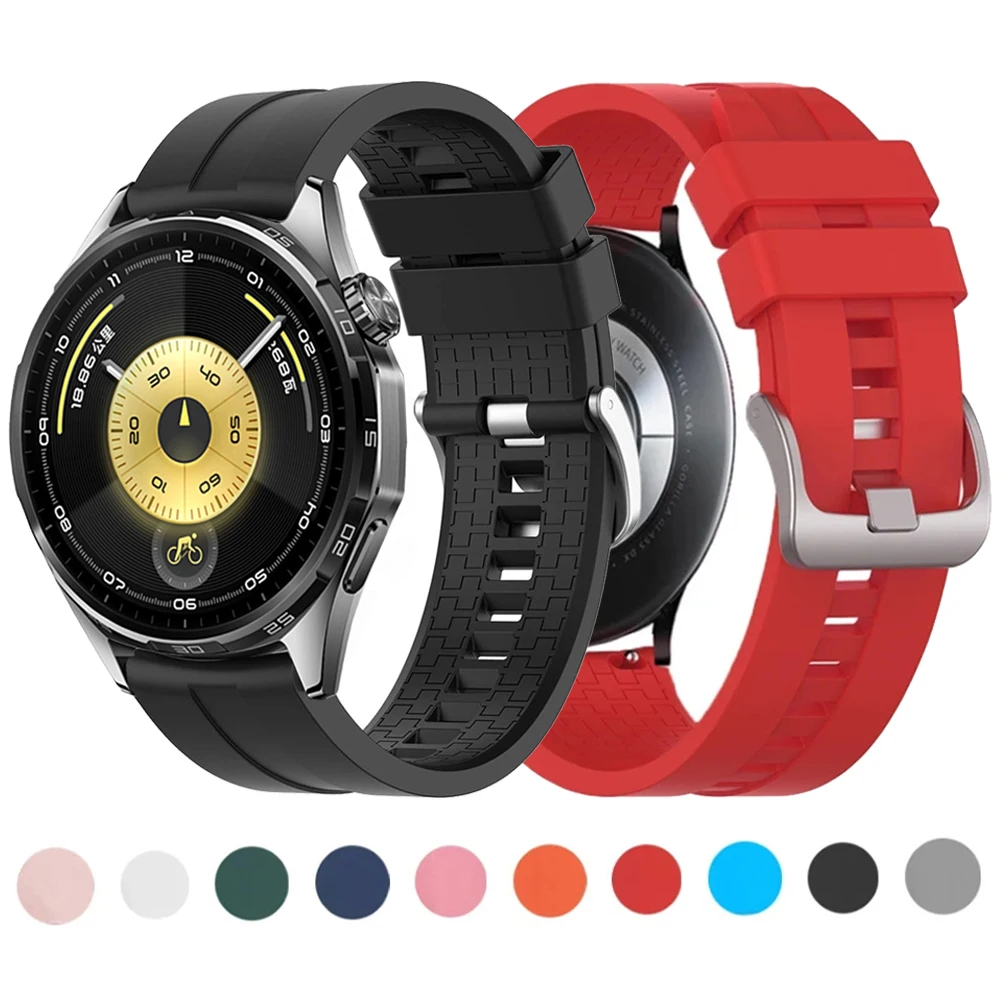 Correa de silicona de 20 a 22mm para HUAWEI WATCH GT6 Pro GT 6 5 4 3 SE 2 46mm 42mm pulseras de repuesto reloj 5 4 3 Pro pulsera deportiva