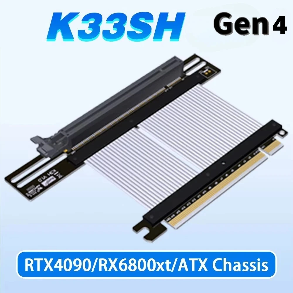 Marca ADT Universal Vertical ATX PCI Express 4,0 X16 Gen4 Riser Extender RTX 4090 PCI-E 16x 4,0 caja de servidor de gráficos Cable elevador - imagen 3