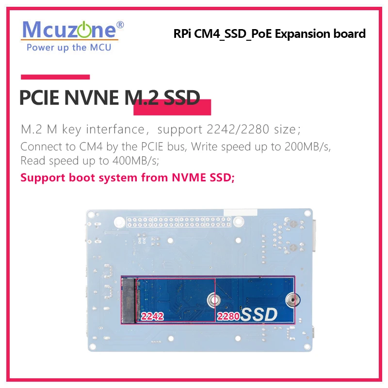 Placa de expansión Raspberry Pi CM4 SSD _ POE, compatible con 2242/2280 NVME M.2, CSI,DSI,4G LTE, alimentación POE - imagen 4